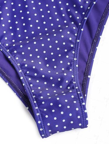 seamoly Vintage Striped Ruffles Trim Tied Plunging Neck One-Piece Swimsuit in Kuwait