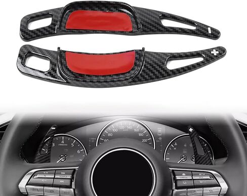 GZYF 2pcs ABS Shift Shifter Paddle Extension Steering Wheel Carbon Fiber Black for Mazda 3 Hatchback 3 Sedan CX-90 CX-30 CX-50 CX-60 MX-30 in Saudi Arabia