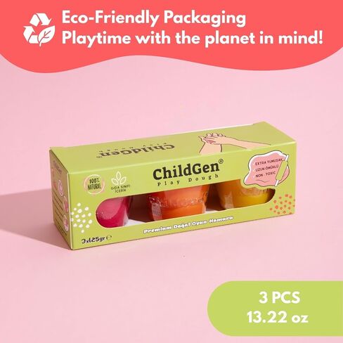 Natural Play Dough Set 6PCS | Non-Toxic, Super Soft, Long Lasting Play Dough | Modeling Dough Set of 6 in Kuwait
