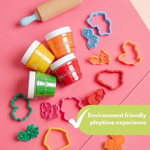 Natural Play Dough Set 6PCS | Non-Toxic, Super Soft, Long Lasting Play Dough | Modeling Dough Set of 6 in Kuwait