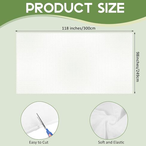 4 Panels Mosquito Netting for Patio, W118 x L98 Inches Garden Mesh Netting Outdoor Sheer Tulle Curtains in Saudi Arabia