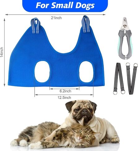Pet Grooming Hammock Harness for Large Giant Dogs Nail Trimming, Dog Sling for Cutting Nails, Dog Hanging Holder Hanger with Nail Clippers, Nail File, Scissors XXXL in Kuwait