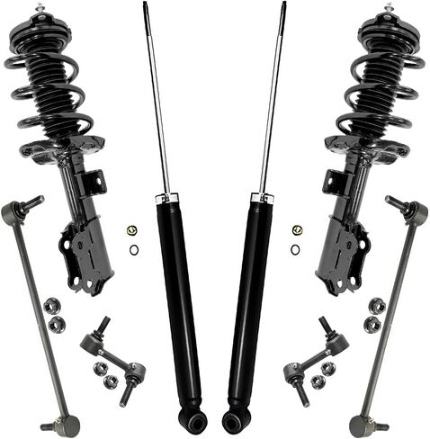 Detroit Axle - 8pc Struts Struck Supension Kit for 2016-2019 Hyundai Sonata Kia Optima 2 Front Struts with Coil Spring 2 Rack Extorber in Saudi Arabia