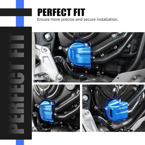 NiceCnc Aluminium Pump Pump Cover Cover Pump Shield Casing متوافق مع Yamaha Tenere 700/XTZ 700 2019-2024 ، Tenere 700 Rally Edition 2020-2024 ، FZ07 2015-2017 ، XSR700 2018-2023 ، CNC ، Blue ، Blue in Saudi Arabia