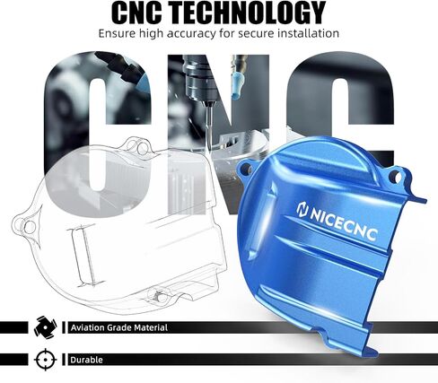 NiceCnc Aluminium Pump Pump Cover Cover Pump Shield Casing متوافق مع Yamaha Tenere 700/XTZ 700 2019-2024 ، Tenere 700 Rally Edition 2020-2024 ، FZ07 2015-2017 ، XSR700 2018-2023 ، CNC ، Blue ، Blue in Saudi Arabia
