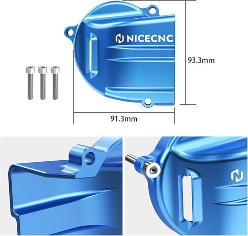 NiceCnc Aluminium Pump Pump Cover Cover Pump Shield Casing متوافق مع Yamaha Tenere 700/XTZ 700 2019-2024 ، Tenere 700 Rally Edition 2020-2024 ، FZ07 2015-2017 ، XSR700 2018-2023 ، CNC ، Blue ، Blue in Saudi Arabia