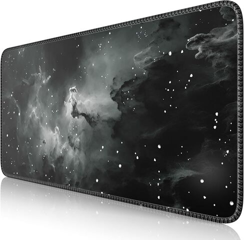 iCasso Black Gaming Mouse Pad, XXL Large Gaming Mousepad, Big Rubber Base Mouse Mat with Stitched Edges, Computer Keyboard Desk Pad for Work, Game, Office, Home (Star Rock) in Kuwait