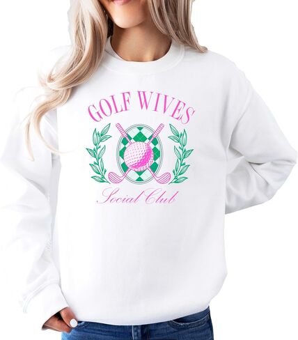 Olive يحب Apple Golf Wives Social Club Sweatshirt للنساء مضحكة لاعبي الجولف سترة سترة in Saudi Arabia