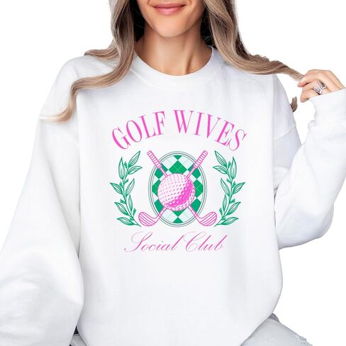 Olive يحب Apple Golf Wives Social Club Sweatshirt للنساء مضحكة لاعبي الجولف سترة سترة in Saudi Arabia