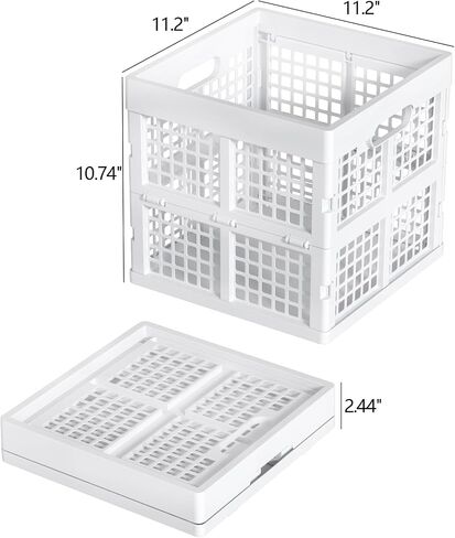 15 L Plastic Folding Storage Crate, Stackable Collapsible Storage Crate, 3 Packs in Saudi Arabia