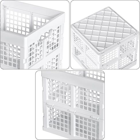 15 L Plastic Folding Storage Crate, Stackable Collapsible Storage Crate, 3 Packs in Saudi Arabia