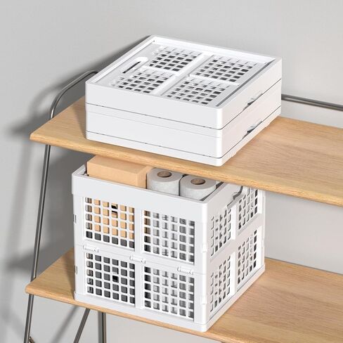 15 L Plastic Folding Storage Crate, Stackable Collapsible Storage Crate, 3 Packs in Saudi Arabia