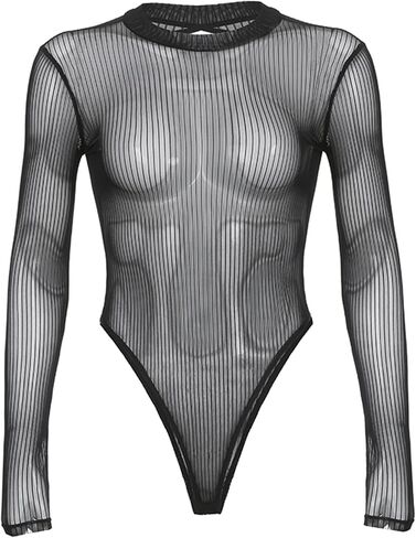 ENFUSO Cyber Y2k Punk Sexy Hollow Out Bodysuits Gothic Techwear Turtleneck Bodycon T-shirts Moto Long Sleeve Streetwear in Saudi Arabia
