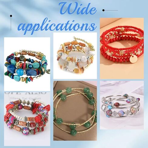 500 Loops 22 Gauge Steel Memory Wire Bracelets Bulk Jewelry Memory Wire Beading gold cuff bangle Findings for Jewelry Making Supplies DIY Crafts Bracelets Rings Necklace Wrap Art Creations in Kuwait