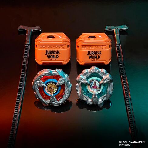 Beyblade X Jurassic World Collab Spinosaurus vs. Quetzalcoatlus Multipack Set, 2 Takara Tomy Tops, 2 launchers, Battling Tops Game, Dinosaur Toys, Ages 8+ in Saudi Arabia