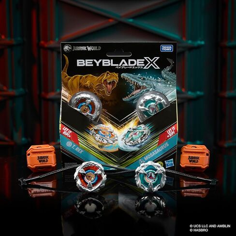 Beyblade X Jurassic World Collab Spinosaurus vs. Quetzalcoatlus Multipack Set, 2 Takara Tomy Tops, 2 launchers, Battling Tops Game, Dinosaur Toys, Ages 8+ in Saudi Arabia