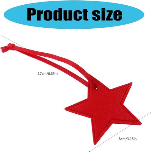Star Shaped Leather Luggage Charm Versatile Five-Pointed Star Keychain for Women Girls Fashionable Bag Accessory in Kuwait