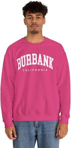 Burbank California Adult Unisex Crewneck Sweatshirt in Saudi Arabia