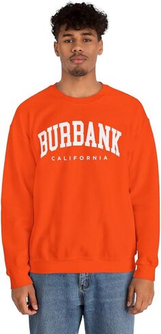 Burbank California Adult Unisex Crewneck Sweatshirt in Saudi Arabia
