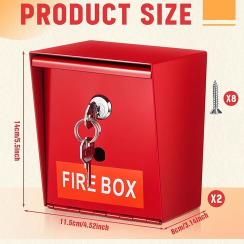 Fire Box Fire Department Lock for Keys Weather Resistant Emergency Box with 2 Keys for Home in Kuwait