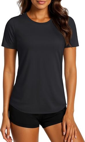 TACVASEN Womens Workout Shirt Short Sleeve UPF 80+ Sun Protection Shirts Moisture Wicking Tops in Saudi Arabia