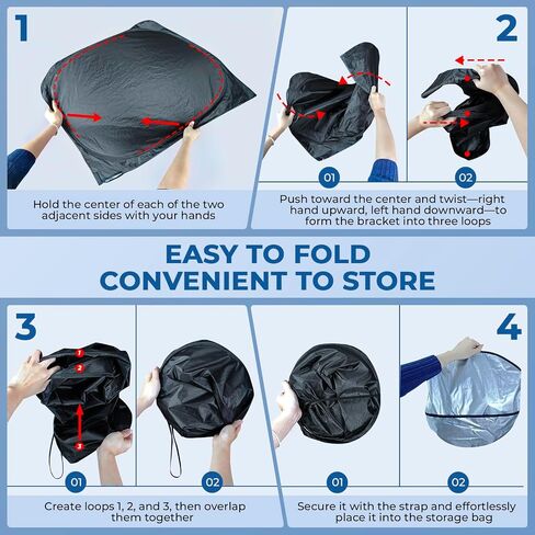Windshield Sun Shade Custom Compatible with Toyota Camry Accessories 2007-2011, Foldable Sunshades Side Rear Window Shade Cover Full Set Sun Visor Shield Privacy Protection 6PCS in Saudi Arabia