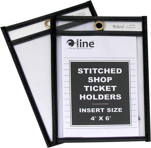 C-Line Stitched Shop Ticket Holders, Both Sides Clear, 12 x 15 Inches, 25 per Box (46125) in Kuwait