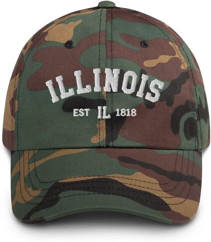 Illinois Baseball Dad Hat Cap, I Love IL City State USA Retro Mom Trucker Men Women Embroidery Embroidered Home Pride Gift in Saudi Arabia