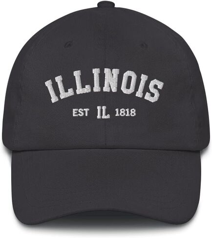 Illinois Baseball Dad Hat Cap, I Love IL City State USA Retro Mom Trucker Men Women Embroidery Embroidered Home Pride Gift in Saudi Arabia