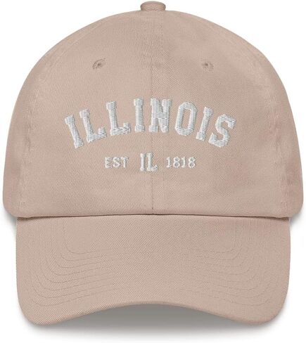 Illinois Baseball Dad Hat Cap, I Love IL City State USA Retro Mom Trucker Men Women Embroidery Embroidered Home Pride Gift in Saudi Arabia
