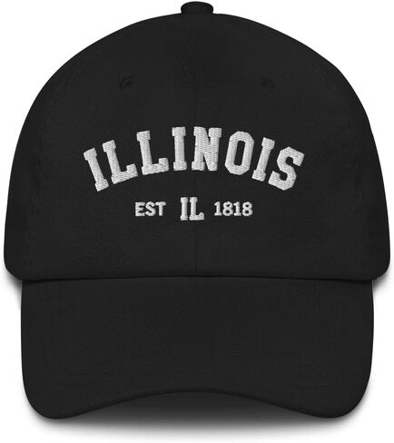 Illinois Baseball Dad Hat Cap, I Love IL City State USA Retro Mom Trucker Men Women Embroidery Embroidered Home Pride Gift in Saudi Arabia
