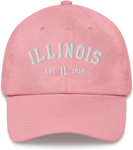 Illinois Baseball Dad Hat Cap, I Love IL City State USA Retro Mom Trucker Men Women Embroidery Embroidered Home Pride Gift in Saudi Arabia
