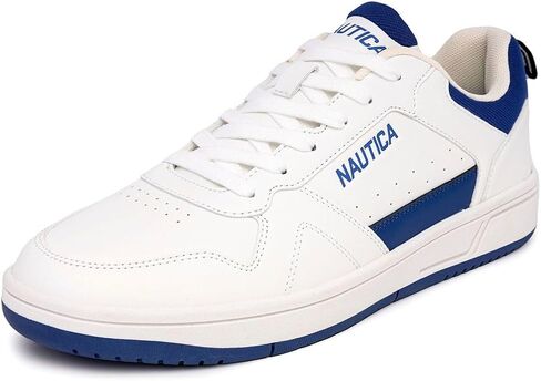 Nautica Men's Classic Low-Top Sneakers – Retro Lace-Up Casual Shoes for Tennis and Basketball-Inspired Style in Saudi Arabia