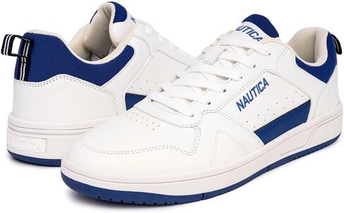 Nautica Men's Classic Low-Top Sneakers – Retro Lace-Up Casual Shoes for Tennis and Basketball-Inspired Style in Saudi Arabia