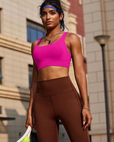 RUNNING GIRL Sports Bras for Women High Support,Racerback High Impact Grey Sports Bra Moulded Cup Workout Bra Push up in Saudi Arabia