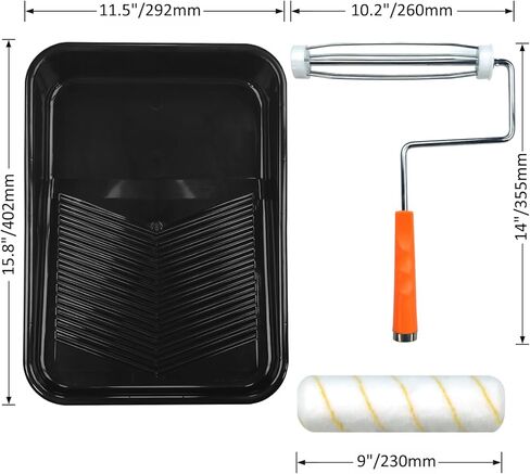 Great Andrew 9-Inch Paint Tray Liner, 21 PCS Plastic Paint Roller Tray Liner Set, Disposable Paint Pan Liners for Painting House, Walls, Floors, Home Improvement DIY Projects in Kuwait