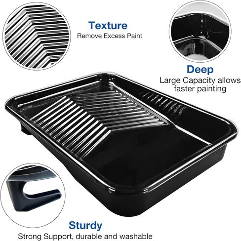 Great Andrew 9-Inch Paint Tray Liner, 21 PCS Plastic Paint Roller Tray Liner Set, Disposable Paint Pan Liners for Painting House, Walls, Floors, Home Improvement DIY Projects in Kuwait