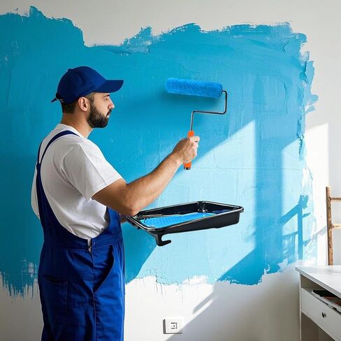 Great Andrew 9-Inch Paint Tray Liner, 21 PCS Plastic Paint Roller Tray Liner Set, Disposable Paint Pan Liners for Painting House, Walls, Floors, Home Improvement DIY Projects in Kuwait