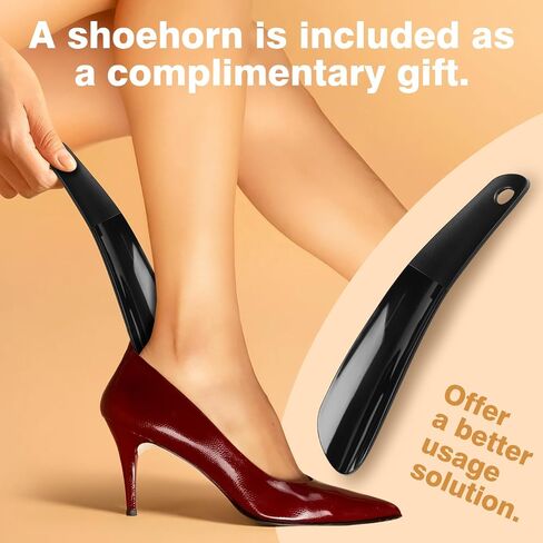 Heel Grips for Womens Shoes, Heel Pads for Shoes Too Big, Inserts for Prevent Slipping and Rubbing Blister, Gel Heel Protectors (with Shoe Horn) in Kuwait