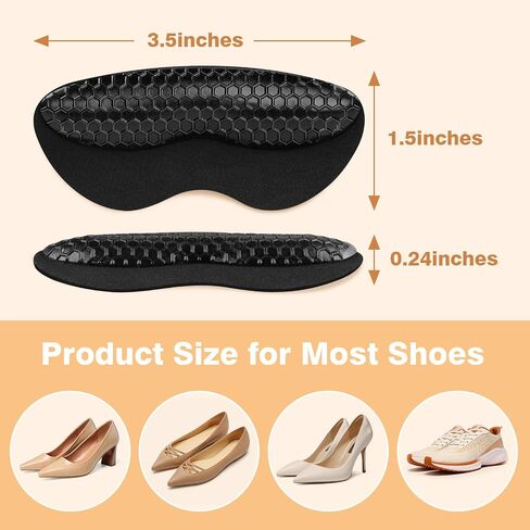 Heel Grips for Womens Shoes, Heel Pads for Shoes Too Big, Inserts for Prevent Slipping and Rubbing Blister, Gel Heel Protectors (with Shoe Horn) in Kuwait