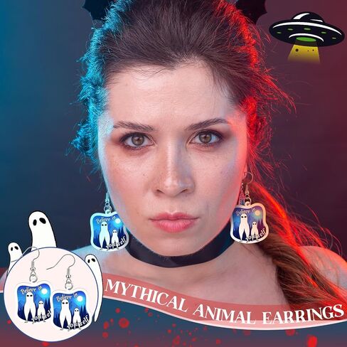 Nosiny 24 أزواج Cryptids ذات طابع أقراط الزخارف الوحش قطرة إسقاط الهدية غائبة مضحكة Cryptids Moth حشرات الساحر in Saudi Arabia