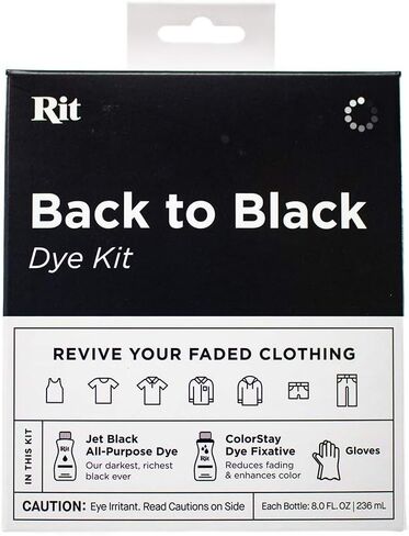 Craft County Rit Dye Back to Black Bundle – Includes Standard Back to Black Kit + 8 oz. Black Rit Dye Liquid & Additional Plastic Gloves, RIT-B2BKIT-BLK-GLVS-~CC_AR424 in Saudi Arabia