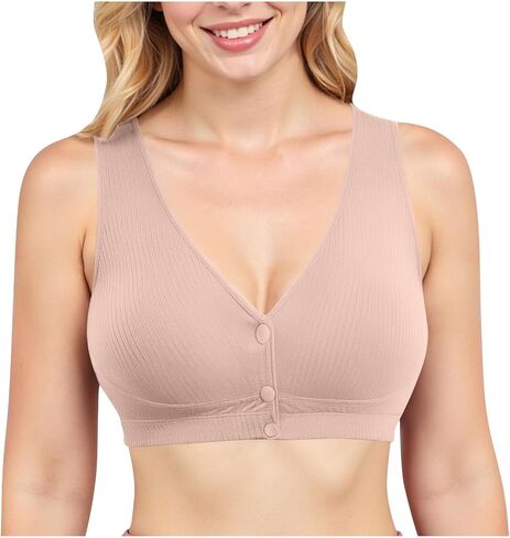 Daisy Bras for Women Plus Size No Underwire Full Coverage Front Closure Padded Bra Upgraded Everyday Support Bralette in Saudi Arabia