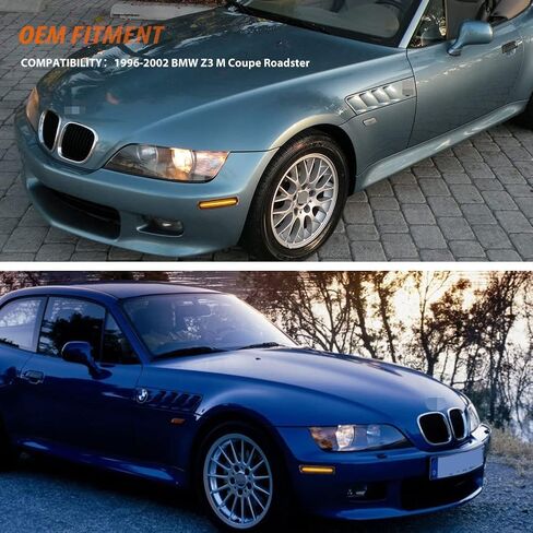 Adiil Smoked Lens Amber Full LED Frend Fender Marker Marker Light Light Lampency مجموعة متوافقة مع 1996-2002 BMW Z3 M Coupe Roadster ، سائق ومسافر جانب in Kuwait
