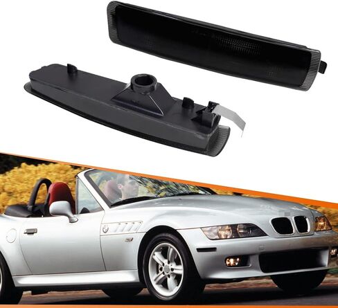 Adiil Smoked Lens Amber Full LED Frend Fender Marker Marker Light Light Lampency مجموعة متوافقة مع 1996-2002 BMW Z3 M Coupe Roadster ، سائق ومسافر جانب in Kuwait