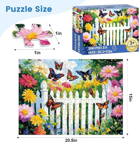 300 Pieces Ice Cream Puzzles for Adults - Puzzles for Kids Ages 6-8 8-10 10-12 - Large Piece Dog Jigsaw Puzzle - Dessert Shop Puzzle for Friends Family Activity Game Nights Gifts in Saudi Arabia