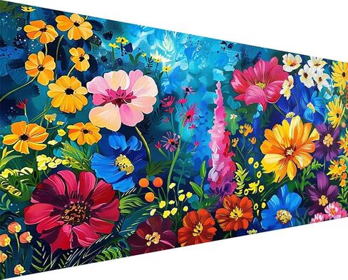 Ekuxom 5D Large Diamond Painting Kits, Aurora Large Diamond Art Kits for Adults, DIY Glow Dimand Art Paintings Aurora Full Drill Northern Lights Gem Art Home Wall Decor 27.6x15.8in in Kuwait