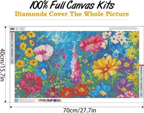 Ekuxom 5D Large Diamond Painting Kits, Aurora Large Diamond Art Kits for Adults, DIY Glow Dimand Art Paintings Aurora Full Drill Northern Lights Gem Art Home Wall Decor 27.6x15.8in in Kuwait
