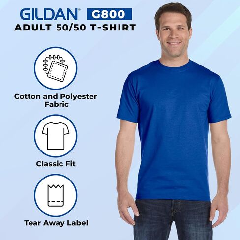 T-Shirt Men Dryblend ، 50/50 Tee 5.5oz ، multipack 1i3i6i10 in Saudi Arabia