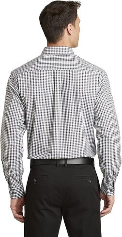 Port Authority Men's Gingham Easy Care Long Sleeve Button-Down Shirt in Saudi Arabia